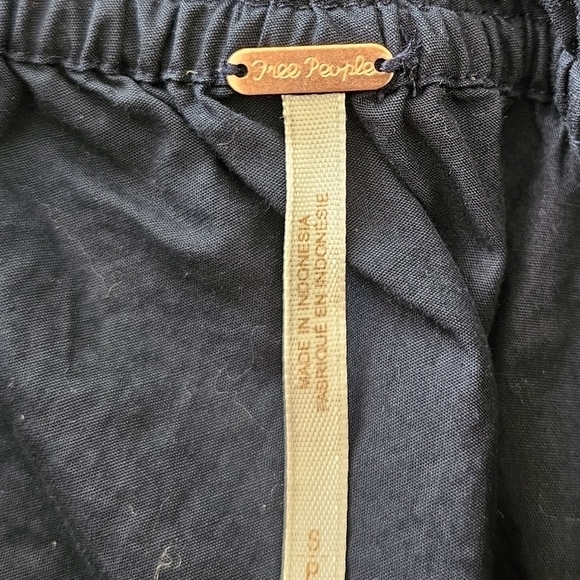 Free People One Shoulder Navy Blue Annabelle Top - Picture 3 of 3